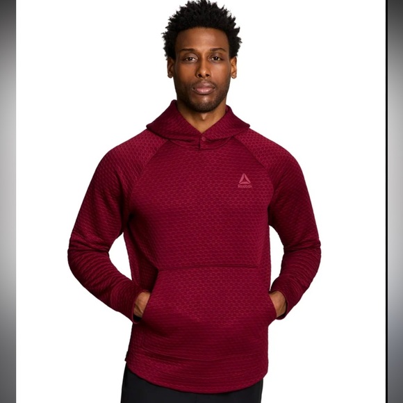 Reebok Other - Reebok Men's Maroon Cabernet Pullover Surge Hoodie Hooded Sweatshirt NWT Size Lg